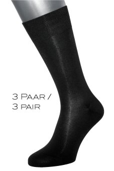 Business Socken Baumwolle merzerisiert Premium Schwarz 